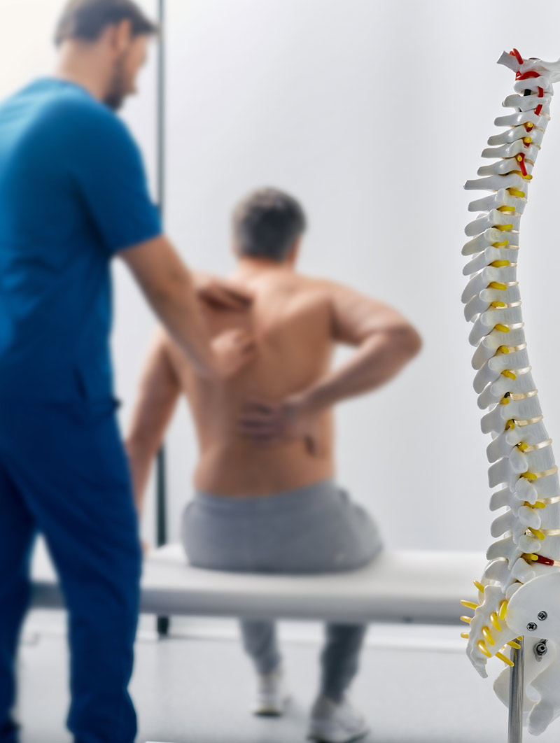 chiropractic-exam Patient undergoing a chiropractic exam to assess spinal alignment, posture, and mobility.